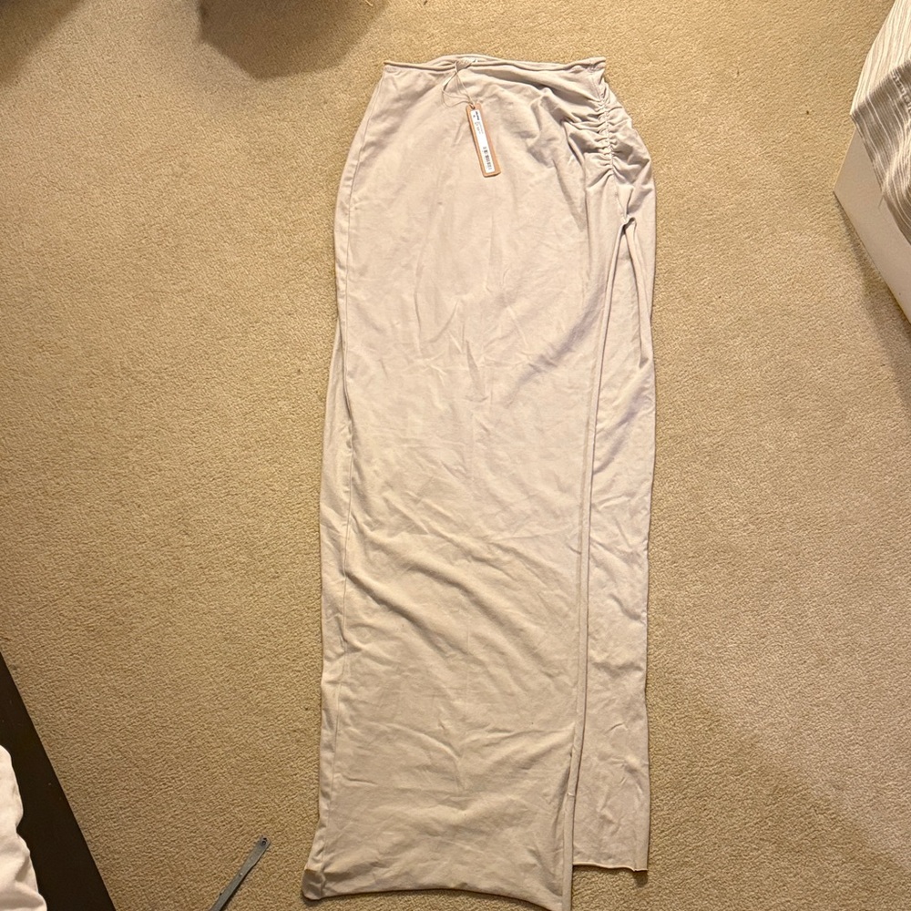 SKIMS Cream Maxi Skirt